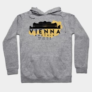 Vienna Austria Skyline Map Art Hoodie